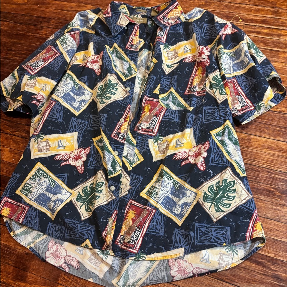Colorful Hawaiian Print Shirt